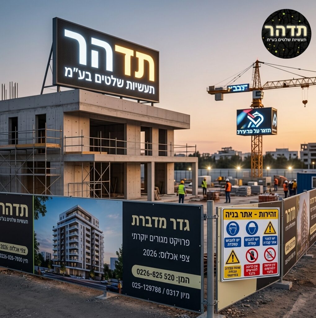שילוט לאתרי בניה - בטיחות, רגולוציה ועוד